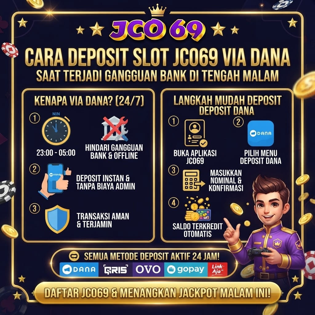 Cara Deposit Slot JCO69 via Dana Saat Terjadi Gangguan Bank di Tengah Malam